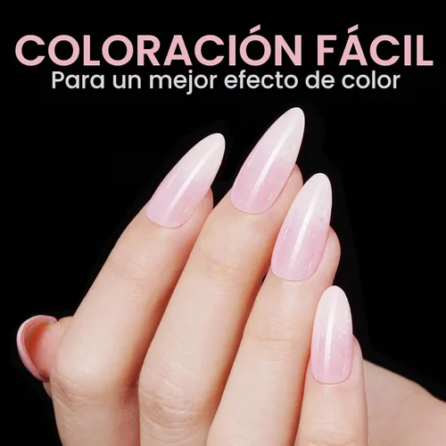 Vista 2 de AILLSA - Puntas de uñas de almendra medianas, 216 puntas de gel transparentes para bricolaje Full Cover, No Extra Filing Needed, Nails Extension