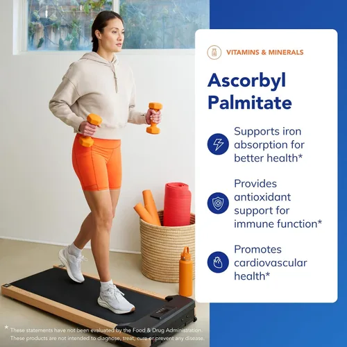 Vista 3 de Pure Encapsulations Palmitato de ascorbilo Suplemento de vitamina C para apoyar la absorción de hierro y un sistema inmunológico saludable* 180