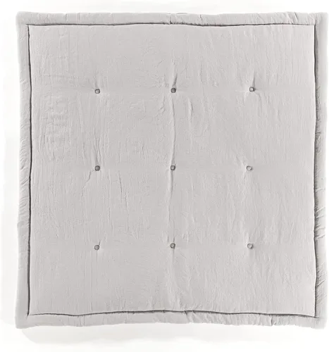 Vista 8 de Lush Decor Alfombra de juego cuadrada para bebé con borde, 36 x 36 pulgadas, marfil