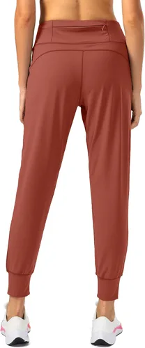 Vista 2 de Soothfeel - Pantalones deportivos para mujer con bolsillos de cremallera y cintura alta, pantalones deportivos para entrenamiento y yoga
