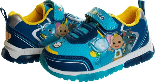 Vista 4 de Josmo Cocomelon - Zapatos deportivos unisex Cocomelon JJ sin cordones para niños y niñas (niños pequeños) (azulamarilloazul marino)