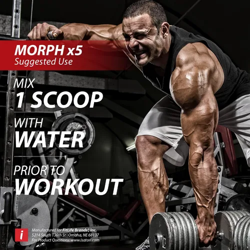 Vista 9 de iSatori Morph X5 Potente 5 en 1 Pre Entrenamiento Cherry Frost - 20