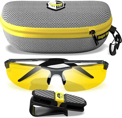 Vista 8 de BLUPOND Night Driving Glasses For Men/Women - HD Yellow Vision for Maximum Clarity - Knight Visor