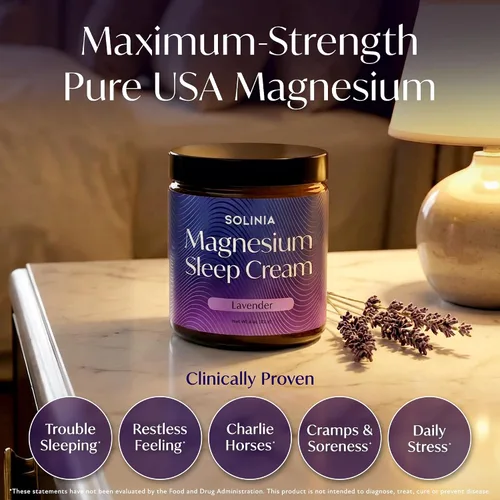 Vista 2 de Crema de magnesio para dormir, loción tópica de magnesio para dormir, loción de lavanda para pies, mantequilla corporal de aceite mag, crema