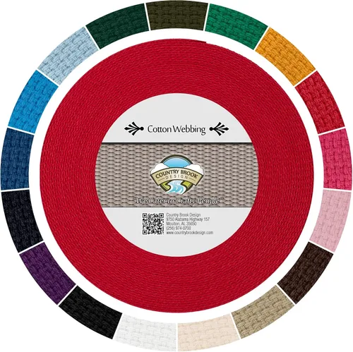 Vista 22 de Country Brook Design - Correa de algodón de 1" - Ligero, orgánico y suave con correas de algodón de piel - 5 yardas, natural