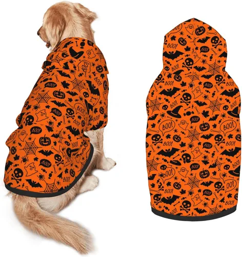 Vista 12 de Disfraz de perro de Halloween, sudadera con capucha con estampado de fantasma de calabaza para invierno, Halloween, cosplay, suéteres con capucha