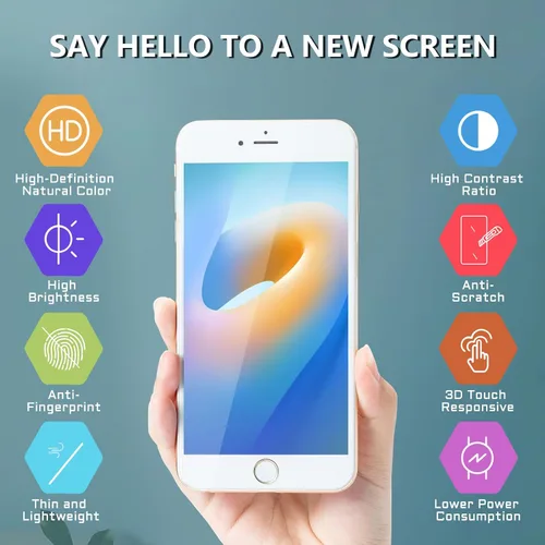 Vista 4 de Para iPhone 7 Plus Reemplazo de pantalla con botón de inicio Blanco Fix LCD 3D Touch 5.5 "Pantalla digitalizador Altavoz de oído Montaje completo