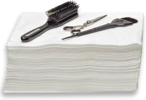 Vista 5 de DAVELEN Essential - Toalla desechable para el cabello para mujer, paquete de 100 unidades de 32 x 16 pulgadas, súper absorbentes, de secado rápido