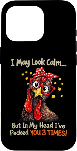 Vista 20 de I May Look Calm But in My Head Ive Pecked You 3 Times Funny Case for iPhone XR