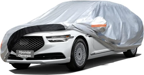 Vista 37 de GUNHYI - Funda de automóvil de 6 capas para Tesla Model 3 (2017-2025), impermeable para todo tipo de clima, protección UV contra la nieve, el sol