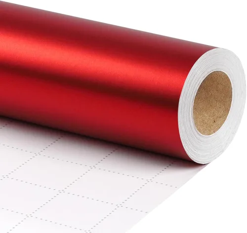 Vista 25 de LaRibbons Papel de regalo negro, rollo de papel de regalo de metal mate de color sólido, 17 pulgadas x 33 pies, papel de regalo para Navidad, día