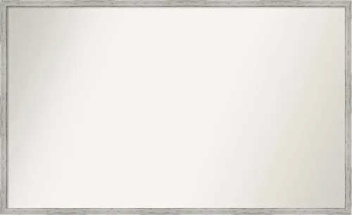 Vista 329 de Amanti Art Espejo de baño blanco para sobre el fregadero, 22 x 45 pulgadas, espejo de tocador rectangular blanco Lucie, marco de madera moderno