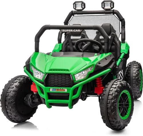 Vista 11 de Hikiddo 24V Kid UTV, coche eléctrico de 2 plazas para niños grandes 3-8 con control remoto Rojo oscuro