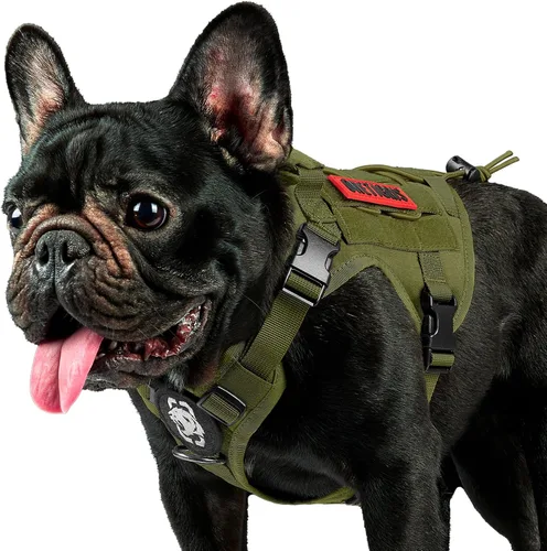 Vista 18 de OneTigris - Arnés táctico para perros pequeños, chaleco de servicio sin tirones para perros pequeños