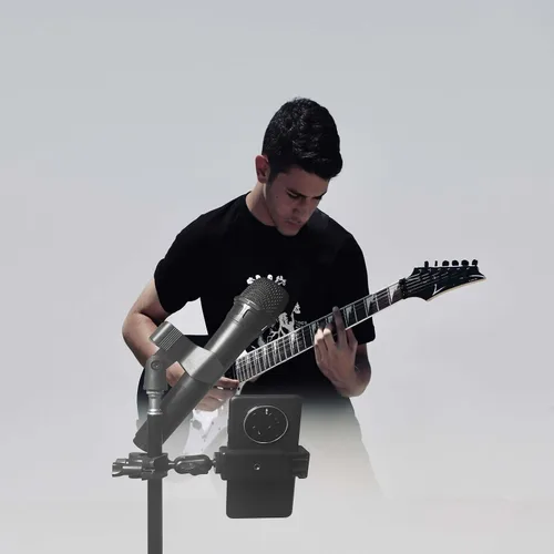 Vista 4 de Soporte de teléfono con abrazadera para micrófono, soporte de teléfono ajustable para micrófono, batería de música, con clip para iPhone 15