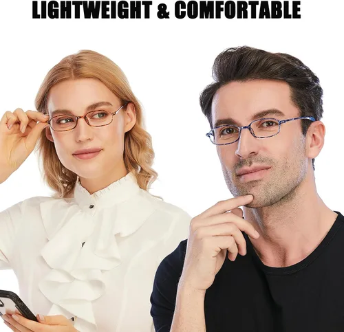 Vista 4 de Lentes de lectura para computadora con bloqueo de luz azul, ligeras, para mujeres y hombres.