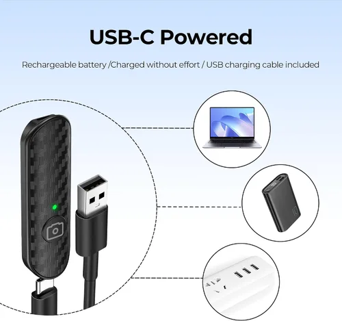 Vista 6 de ATUMTEK Trípode para selfie stick con paquete de control remoto Bluetooth recargable, 3 en 1 de aluminio extensible con control remoto inalámbrico