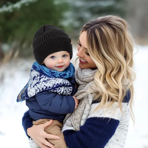 Vista 4 de Bebila Gorro de invierno para bebé, gorro de invierno para niños y niñas