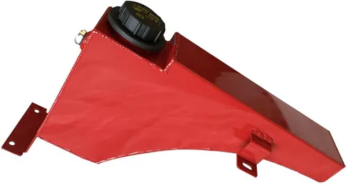Vista 2 de Botella de depósito de expansión de tanque de recuperación de refrigerante con tapa compatible con 1999-2004 Super Duty Red
