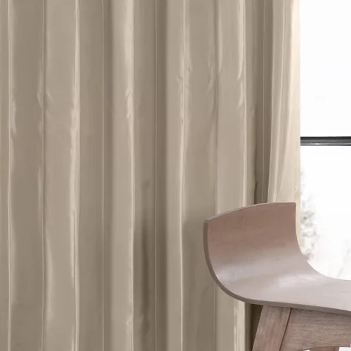 Vista 6 de HPD Half Price Drapes - Cortinas opacas para dormitorio y sala de estar - Cortina opaca de tafetán de seda sintética 127 x 213 cm (1 panel)