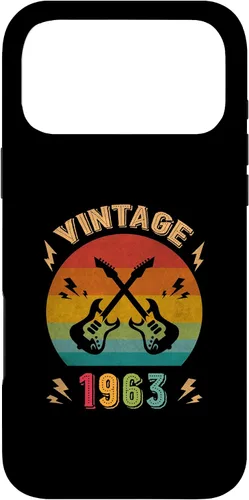 Vista 22 de Vintage 1963 Birthday Guitar Player 63th Guitarist Birthday Case for iPhone 17