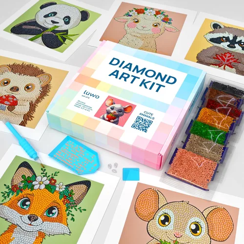 Vista 13 de LuwoArte Paquete de 6 Kits de Pintura de Diamantes para Adultos – Kits de Arte de Diamantes con Tema de Campo – Arte de Gemas DIY de Taladro