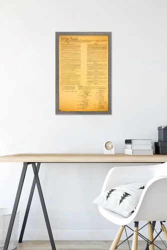 Vista 6 de Trends International Póster de pared de The Constitution, 14.725 x 22.375 pulgadas, versión enmarcada de madera de granero Versión enmarcada Barnwood