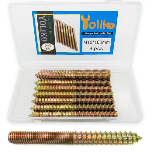 Vista 8 de Paquete de 30 pernos de percha M4 x 25 de 25mm (0.98") con cabeza doble de 4mm (0.16") para muebles