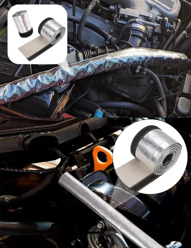 Vista 4 de Funda de protección térmica para cables, línea de combustible, envoltura térmica, funda térmica automotriz para la máxima protección térmica