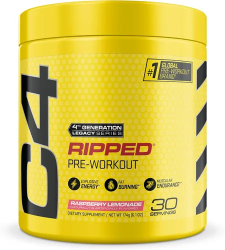 Vista 3 de Cellucor C4 Ripped Polvo de Preentrenamiento para Energía, Beta Alanina, Suplemento Energético Sin Azúcar Preentrenamiento para Hombres y Mujeres