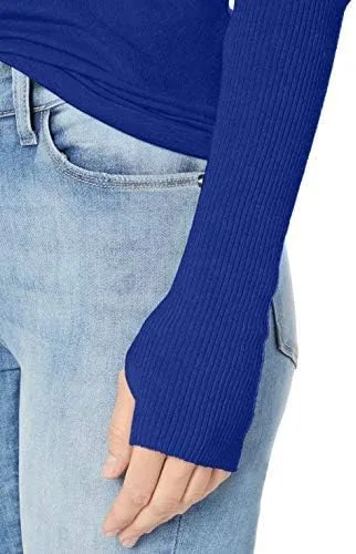 Vista 3 de Enza Costa Camiseta de cachemira con puños y agujeros para los pulgares
