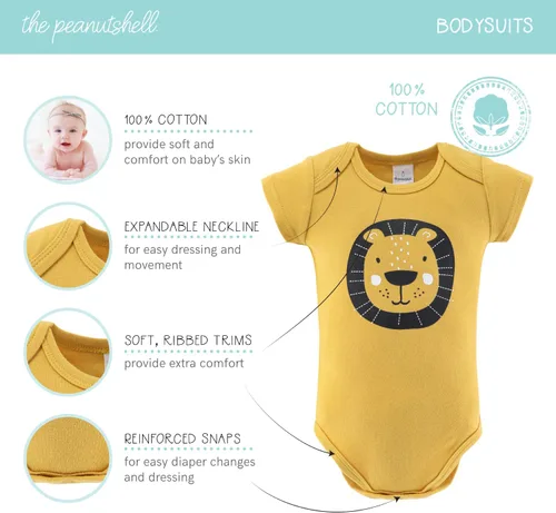 Vista 3 de The Peanutshell Ropa y EssentIals para recién nacido, set de regalo de canastilla de 16 piezas, trajes de 0-3 meses, Negro y amarillo