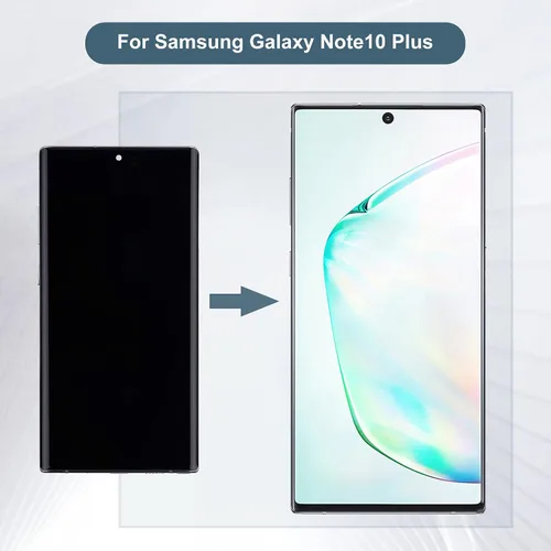 Vista 6 de Pantalla LCD compatible con Samsung Galaxy Note10+ Note 10 Plus SM-N975U SM-N975F/DS 6.8 pulgadas, pantalla táctil LCD con herramientas (gris)
