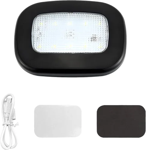 Vista 8 de Luz de techo magnética para coche, luz de techo interior para techo de coche, luz de cúpula interior de coche de 10 LEDs recargable por USB para RV