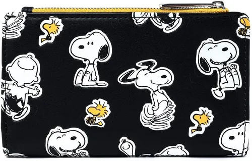 Vista 2 de Loungefly Cartera estampada con estampado de Snoopy y Woodstock de Peanuts, Multi, Billetera plegable