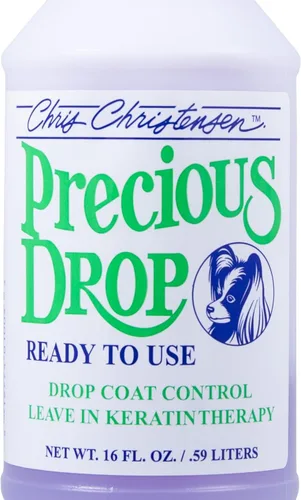 Vista 3 de Chris Christensen Precious Drop - Acondicionador listo para usar, acondicionador para perros, acicalar como un profesional, reduce el encrespamiento