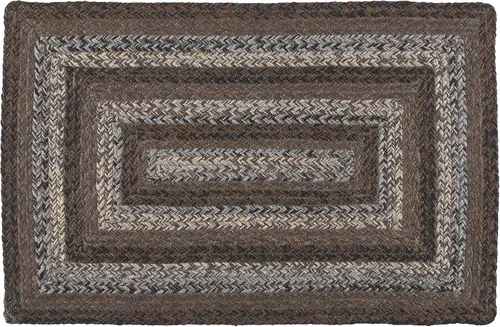 Vista 2 de Colección trenzada prémium Night Shadow Estilo primitivo, rústico, campestre Yute/algodón 30 días sin riesgo Alfombra