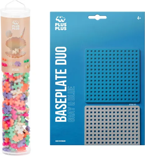 Vista 14 de Plus Plus Juego de 240 piezas básicas de mezcla de tubos y placa base, mini bloques de construcción entrelazados, juguetes de tallo para niños