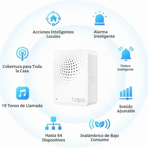 Vista 3 de Kit de inicio del sensor Tapo de TP-Link: "1 x Hub H100" + "1 x Sensor de movimiento T100" + "1 x Sensor de contacto T110