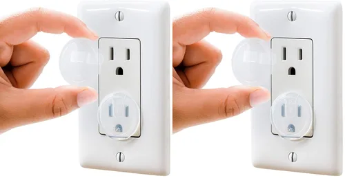 Vista 7 de Fundas transparentes (paquete de 32) – Fundas de enchufe de seguridad para bebés – Duraderas y estables – A prueba de niños tus enchufes fácilmente