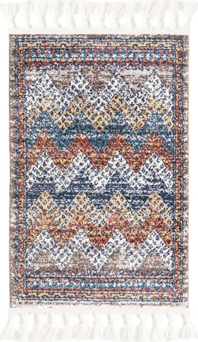 Vista 3 de Unique Loom Colección Aramis - Alfombra Stella (rectangular 2' 0" x 3' 1", Multi/Azul)