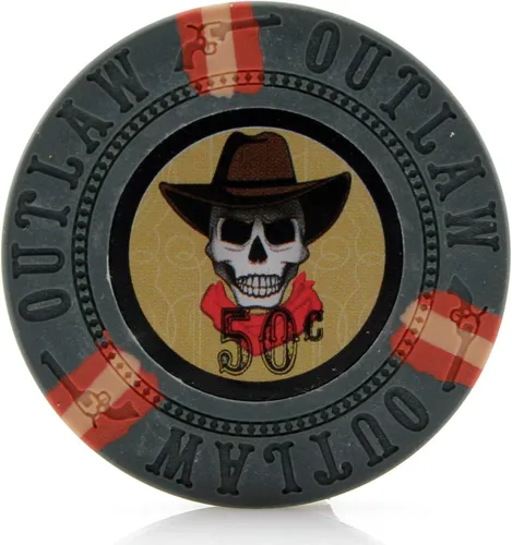 Vista 7 de Versa Games Fichas de póquer Outlaw Clay en 0.46 oz - Paquete de 50 (colores a elegir)