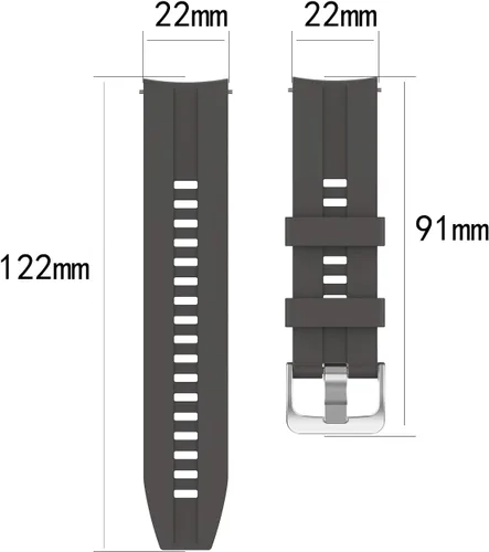 Vista 6 de Paquete de 3 correas de silicona para Huawei Watch GT Classic de repuesto (negro, blanco, naranja)
