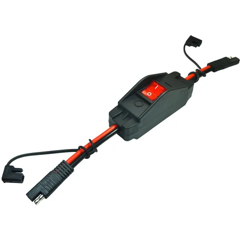 Vista 2 de Cable convertidor SAE de 30A 12VDC con interruptor de encendido/apagado Arnés de cables SAE a SAE de 10 AWG, 2 pines, conexión y desconexión
