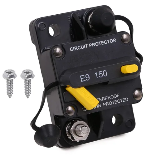 Vista 14 de Disyuntor manual de 12 V, 24 V, 15 A, reinicio manual para automóvil, RV, solar, marina, automoción, 12 voltios, 32 V CC, disyuntor de motor