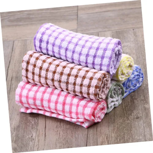 Vista 8 de Toallas de cocina de algodón para platos de trapo, toalla de cocina absorbente de tela de té, color verde