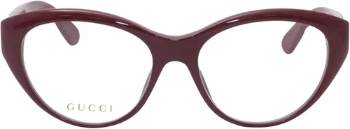 Vista 5 de Gucci GG0812O - Lentes con forma de ojo de gato + paquete con kit de gafas de lujo eSHADES, Borgoña