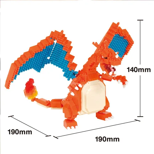 Vista 5 de nanoblock - Pokémon - Edición Charizard Deluxe, kit de construcción de la serie Pokémon