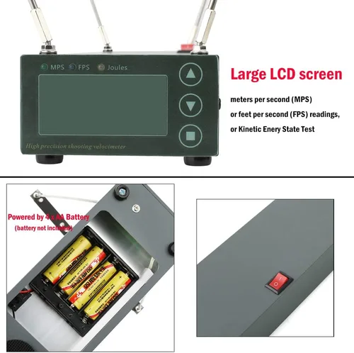 Vista 3 de Wolfman Probador de velocidad de disparo, cronógrafo balístico de precisión, medidor de velocidad de flecha de bala, herramienta de medición