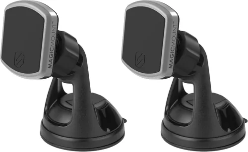 Vista 10 de Scosche MagicMount Pro Soporte magnético para teléfono para automóvil con cargador USB-C de 20 W + 12 W USB-A, enchufe para encendedor